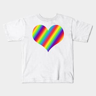 Love Heart In Colours of the Rainbow Kids T-Shirt